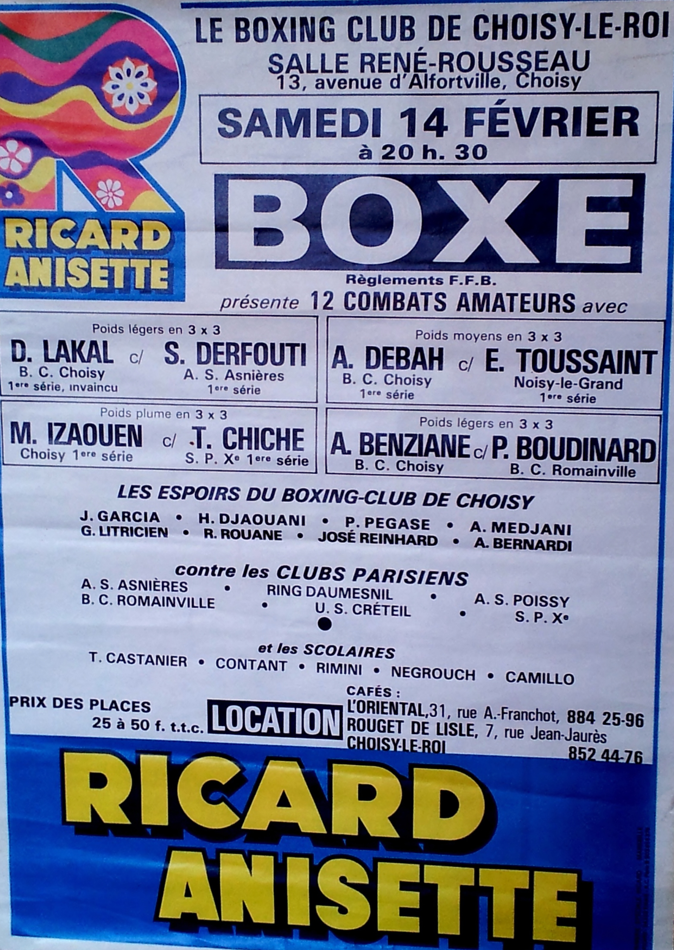 AFFICHE BOXE BC CHOISY